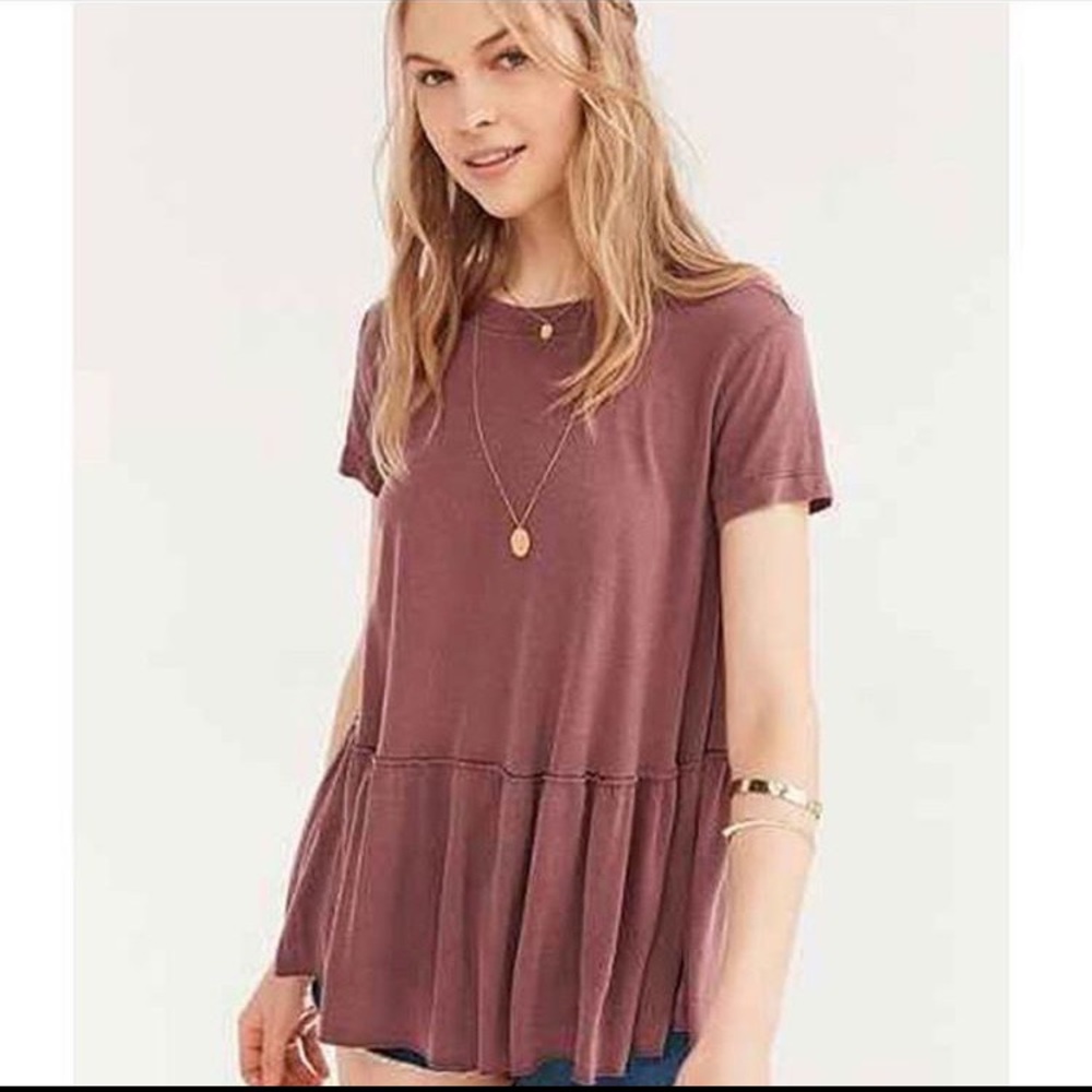 Urban outfitters peplum top in Burnt orange